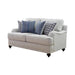 Gwen Recessed Arms Loveseat Light Grey - One Stop Furniture