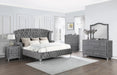 Deanna Bedroom Traditional Metallic Eastern King Bed - One Stop Furniture