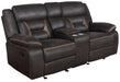 651355 GLIDER LOVESEAT W/ CONSOLE - One Stop Furniture