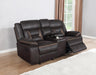 651355 GLIDER LOVESEAT W/ CONSOLE - One Stop Furniture