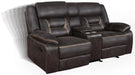 651355 GLIDER LOVESEAT W/ CONSOLE - One Stop Furniture