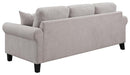 Nadine Upholstered Round Arm Sofa Oatmeal - One Stop Furniture