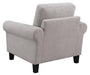 Nadine Upholstered Round Arm Chair Oatmeal - One Stop Furniture