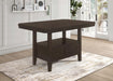 Prentiss Extendable Rectangular Counter Height Table With Butterfly Leaf Cappuccino - One Stop Furniture