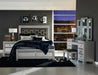 Homelegance Bevelle Queen Upholstered Panel Bed in Silver 1958-1 - One Stop Furniture