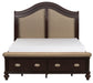 Homelegance Marston Queen Sleigh Storage Bed in Dark Cherry 2615DC-1 - One Stop Furniture