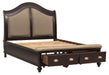 Homelegance Marston Queen Sleigh Storage Bed in Dark Cherry 2615DC-1 - One Stop Furniture