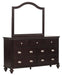 Homelegance Marston 7 Drawer Dresser in Dark Cherry 2615DC-5 - One Stop Furniture