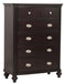 Homelegance Marston 5 Drawer Chest in Dark Cherry 2615DC-9 - One Stop Furniture