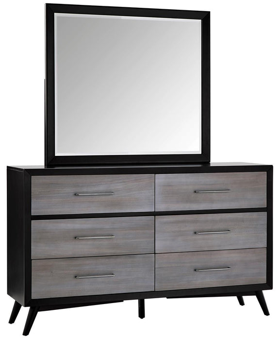 Homelegance Raku Mirror in Gray 1711-6 - One Stop Furniture