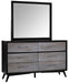 Homelegance Raku Mirror in Gray 1711-6 - One Stop Furniture