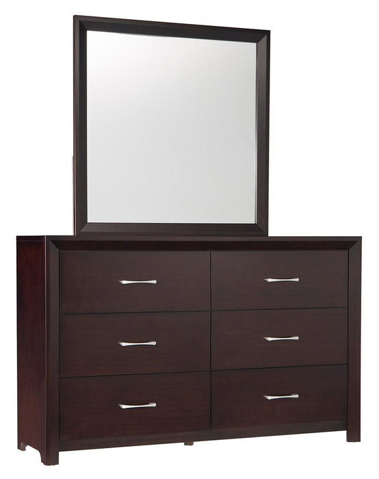 Homelegance Edina Mirror in Espresso-Hinted Cherry 2145-6 - One Stop Furniture