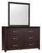 Homelegance Edina Mirror in Espresso-Hinted Cherry 2145-6 - One Stop Furniture