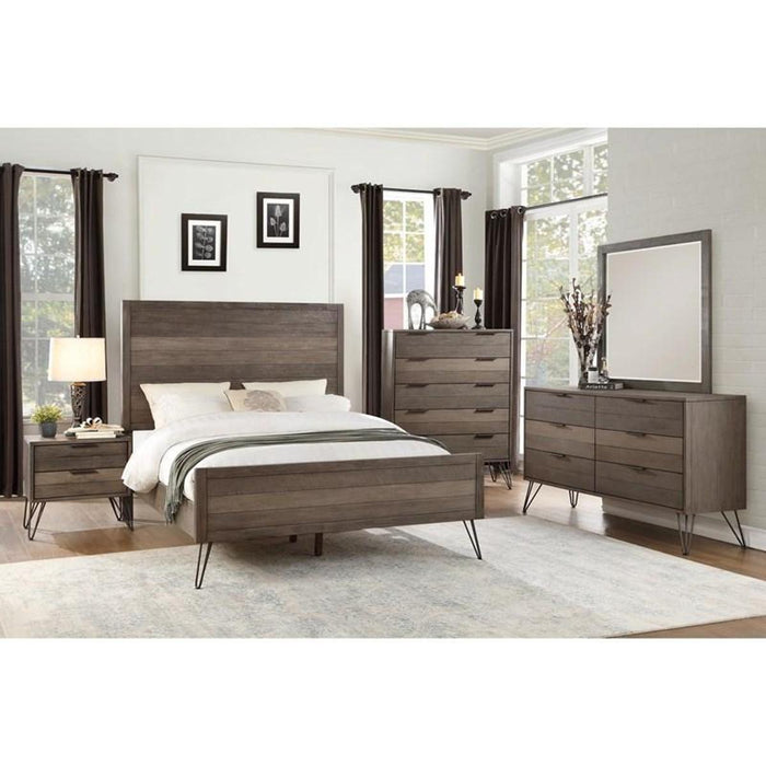 Homelegance Urbanite Queen Panel Bed in Tri-tone Gray 1604-1* - One Stop Furniture