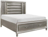 Homelegance Tamsin King Upholstered Storage Bed in Silver Grey Metallic 1616K-1EK* - One Stop Furniture
