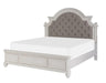Homelegance Baylesford Queen Upholstered Panel Bed in Antique White 1624W-1* - One Stop Furniture