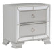 Homelegance Avondale Nightstand in Silver 1646-4 - One Stop Furniture