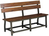 Homelegance Holverson Bench w/ Back in Rustic Brown 1715-BH - One Stop Furniture
