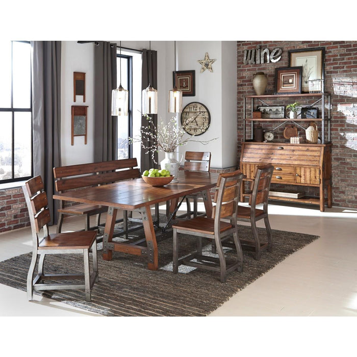 Homelegance Holverson Dining Table in Rustic Brown 1715-94 - One Stop Furniture