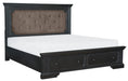 Homelegance Bolingbrook Queen Upholstered Storage Platform Bed in Coffee 1647-1* - One Stop Furniture