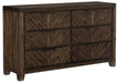 Homelegance Parnell Dresser in Rustic Cherry 1648-5 - One Stop Furniture