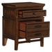 Homelegance Frazier Nightstand in Dark Cherry 1649-4 - One Stop Furniture