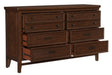 Homelegance Frazier Dresser in Dark Cherry 1649-5 - One Stop Furniture
