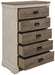 Homelegance Arcadia Chest in White & Weathered Gray 1677-9 - One Stop Furniture