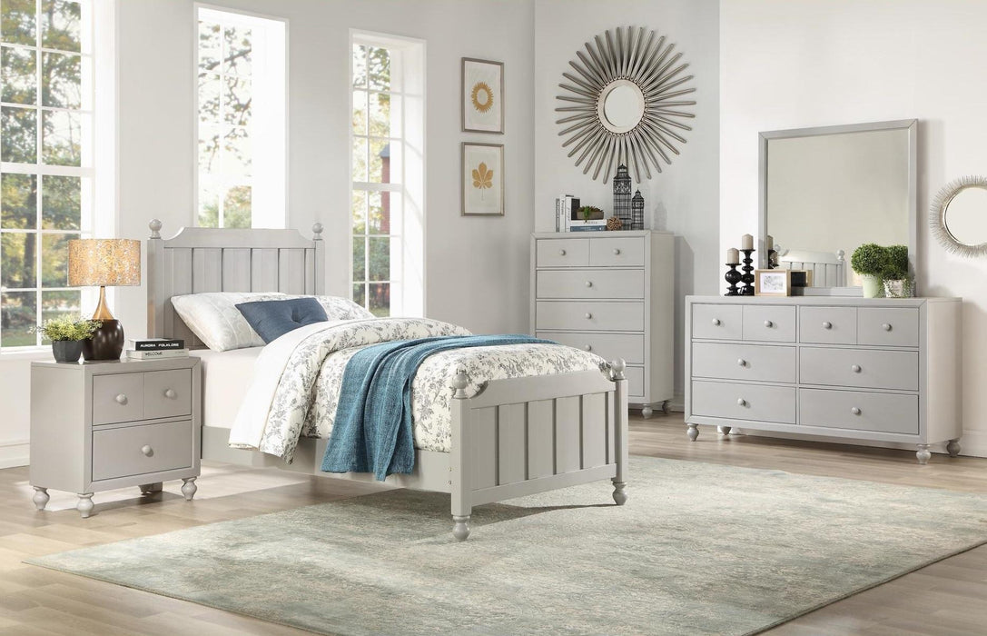 Homelegance Wellsummer Twin Panel Bed in Gray 1803GYT-1* - One Stop Furniture