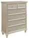 Homelegance Celandine 6 Drawer Chest in Silver 1928-9 - One Stop Furniture
