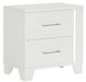 Homelegance Kerren Nightstand in White 1678W-4 - One Stop Furniture