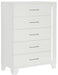 Homelegance Kerren Chest in White 1678W-9 - One Stop Furniture