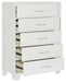 Homelegance Kerren Chest in White 1678W-9 - One Stop Furniture