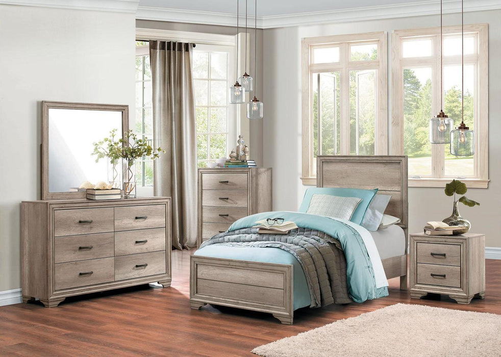 Homelegance Lonan Twin Panel Bed in Natural 1955T-1* - One Stop Furniture