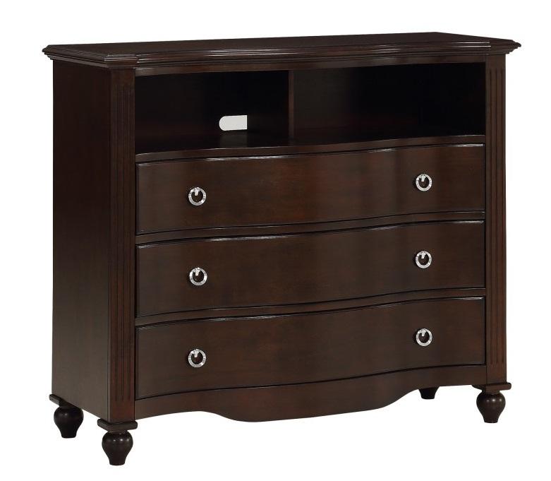 Homelegance Furniture Meghan 3-Drawer Media Chest in Espresso