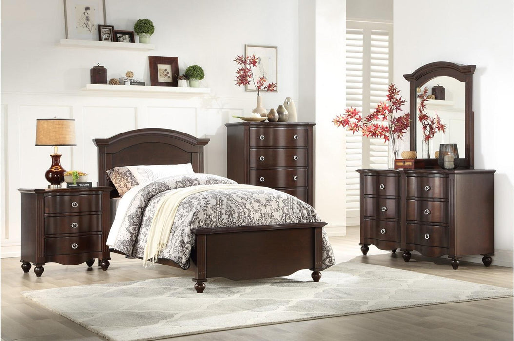 Homelegance Furniture Meghan 3-Drawer Nightstand in Espresso