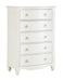 Homelegance Meghan 5 Drawer Chest in White 2058WH-9 - One Stop Furniture