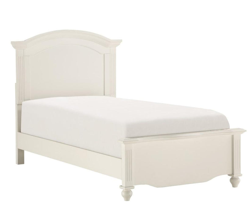 Homelegance Meghan Twin Panel Bed in White 2058WHT-1* - One Stop Furniture