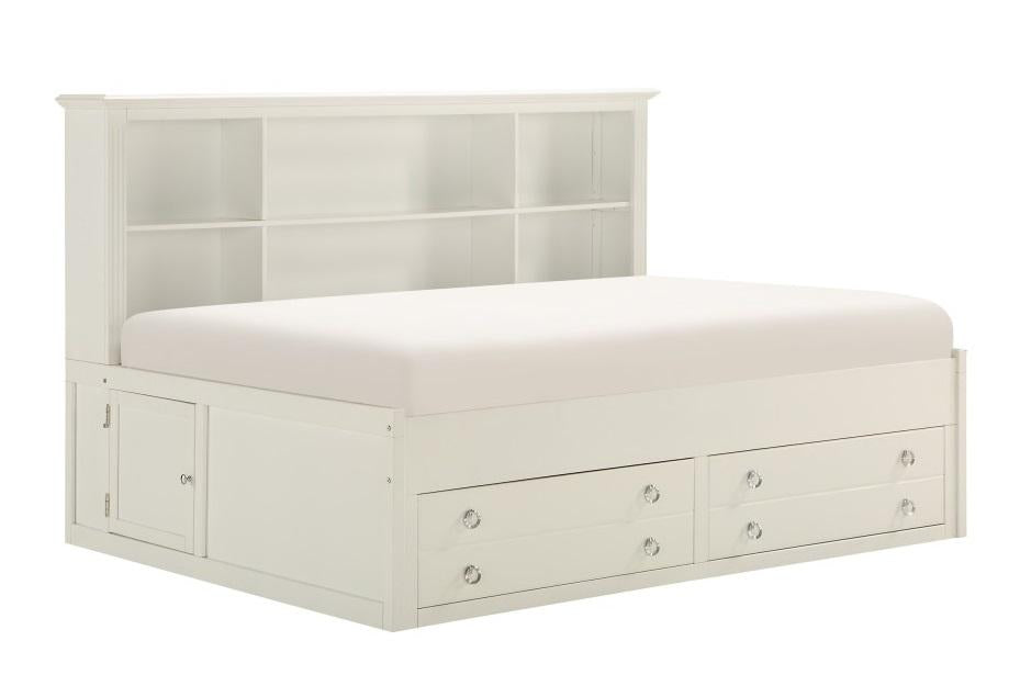 Homelegance Meghan Full Lounge Storage Bed in White 2058WHPRF-1*