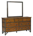 Homelegance Holverson Dresser in Rustic Brown & Gunmetal 1715-5 - One Stop Furniture