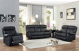 Homelegance Furniture Pendu Double Reclining Loveseat in Black 8326BLK-2 - One Stop Furniture
