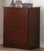Homelegance Rowe 4 Drawer Chest in Dark Cherry B2013DC-9 - One Stop Furniture