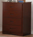 Homelegance Rowe 4 Drawer Chest in Dark Cherry B2013DC-9 - One Stop Furniture