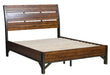 Homelegance Holverson Queen Platform Bed in Rustic Brown & Gunmetal 1715-1* - One Stop Furniture