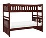 Homelegance Rowe Twin/Twin Bunk Bed in Dark Cherry B2013DC-1* - One Stop Furniture