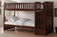Homelegance Rowe Bunk Bed w/ Reversible Step Storage in Dark Cherry B2013SBDC-1* - One Stop Furniture