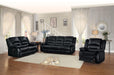 Homelegance Furniture Jarita Double Reclining Sofa in Black - One Stop Furniture