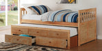 Homelegance Bartly Twin/Twin Trundle Bed w/ 2 Storage Drawers in Natural B2043PR-1* - One Stop Furniture
