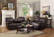 Homelegance Furniture Cassville Double Reclining Loveseat in Dark Brown 8403-2 - One Stop Furniture