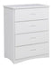 Homelegance Galen 4 Drawer Chest in White B2053W-9 - One Stop Furniture